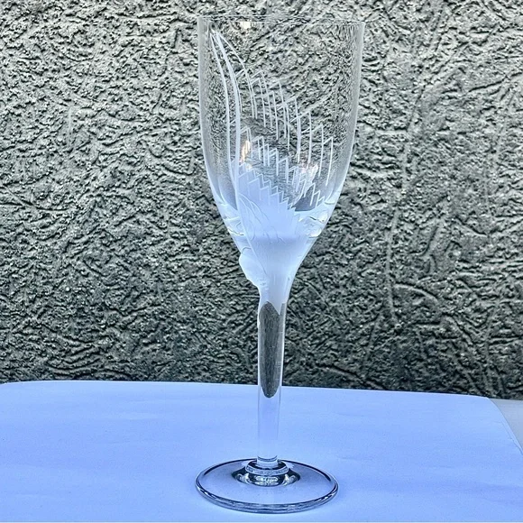LALIQUE - Crystal ANGEL Champagne Flute